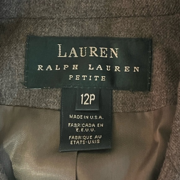 Lauren Ralph Lauren vintage gray 100% wool double breasted blazer Made in USA - Picture 5 of 9